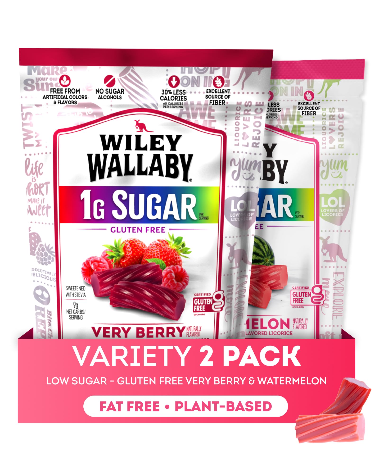 Amazon.com : Wiley Wallaby Low Sugar Gluten Free Licorice | Soft